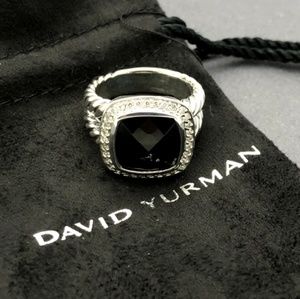 D.Y. Sterling Balck Onyx Diamonds 11mm Albion Ring